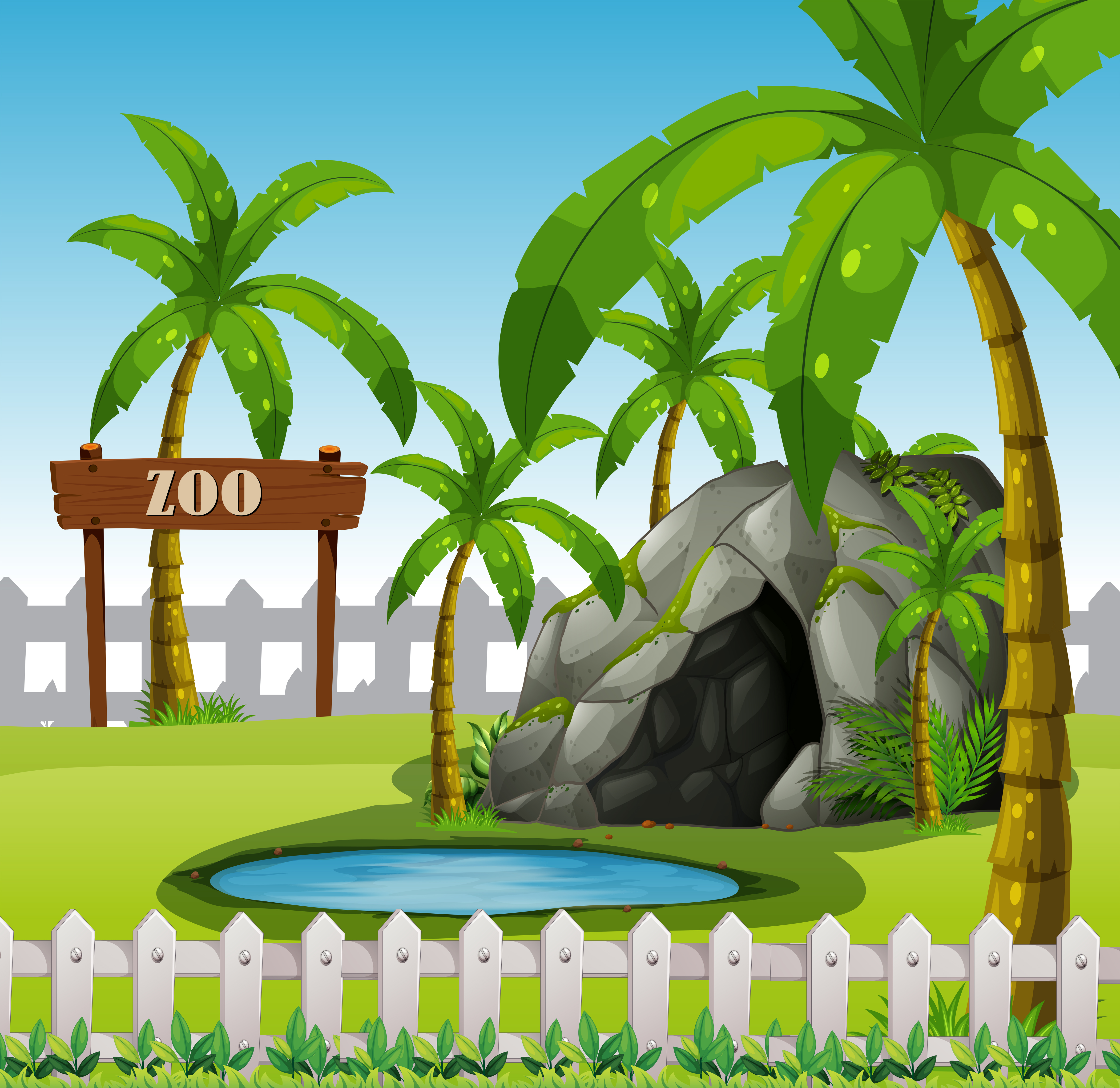 An empthy exhibit zoo 374109 - Download Free Vectors, Clipart Graphics