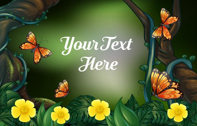 Background design for sample text with nature theme vector