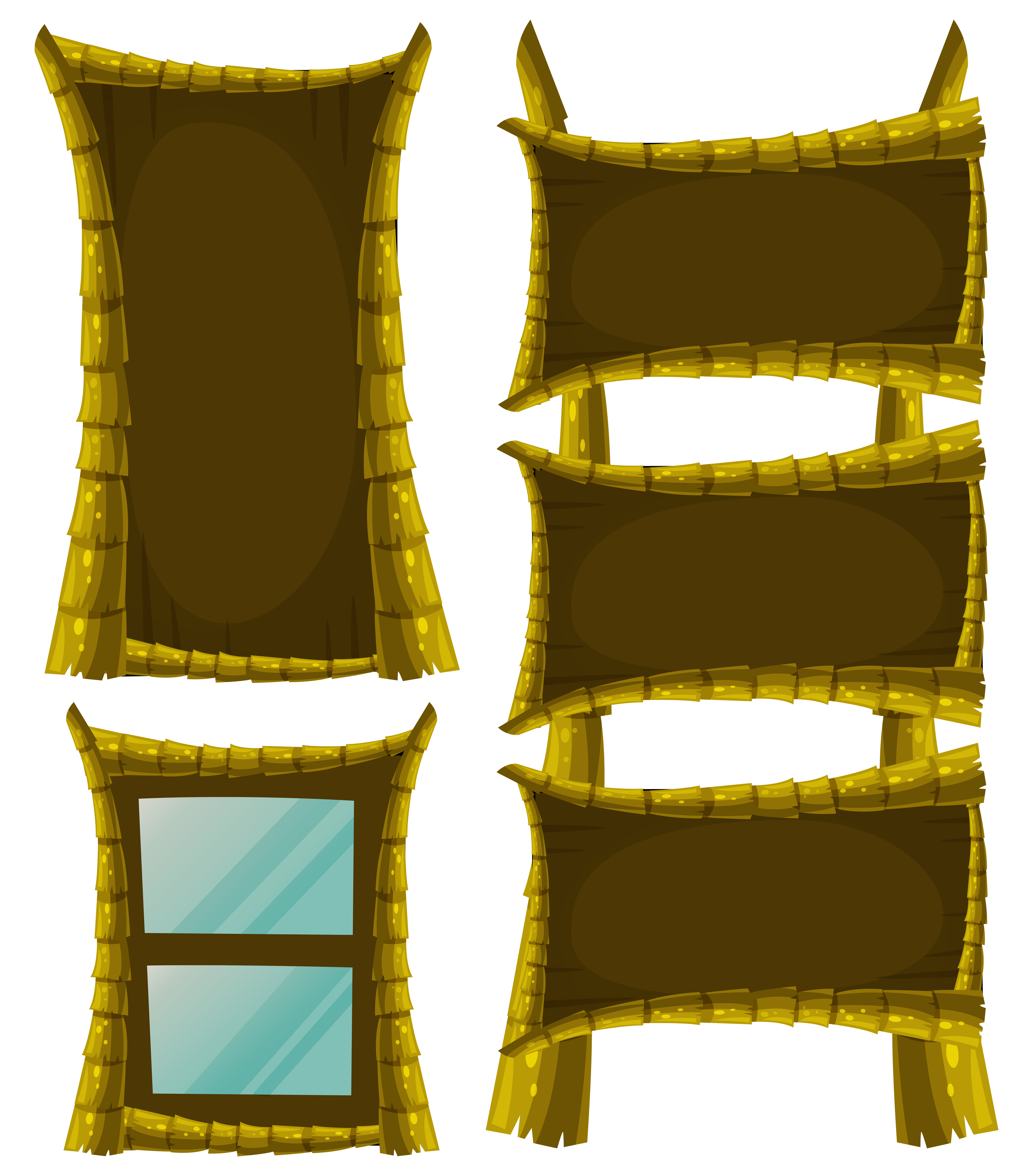 Download Different frame designs with wood - Download Free Vectors ...