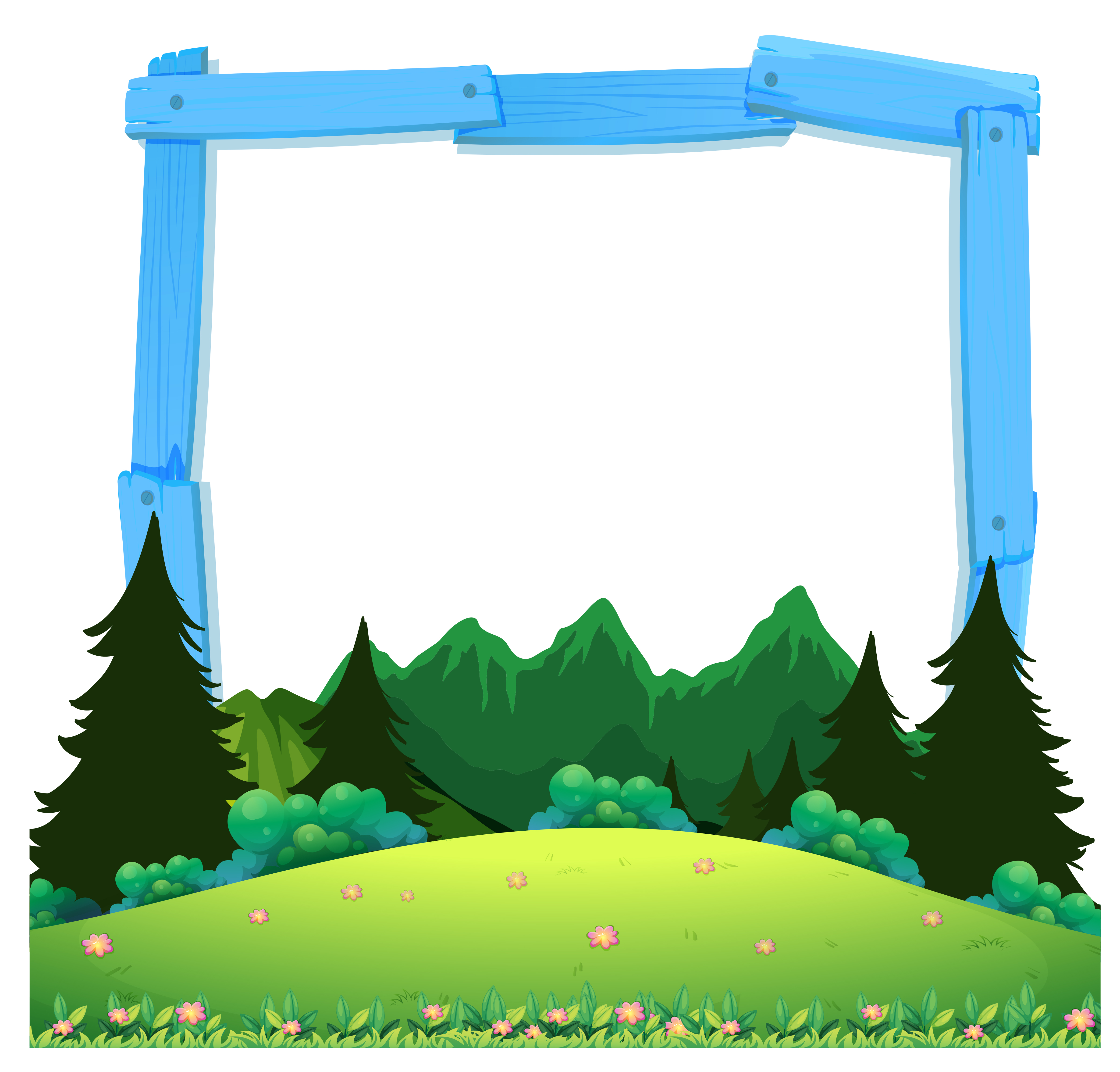 A wooden nature frame 374295 Vector Art at Vecteezy