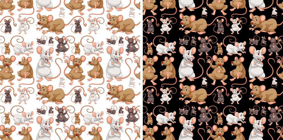 Seamless background design with mice vector