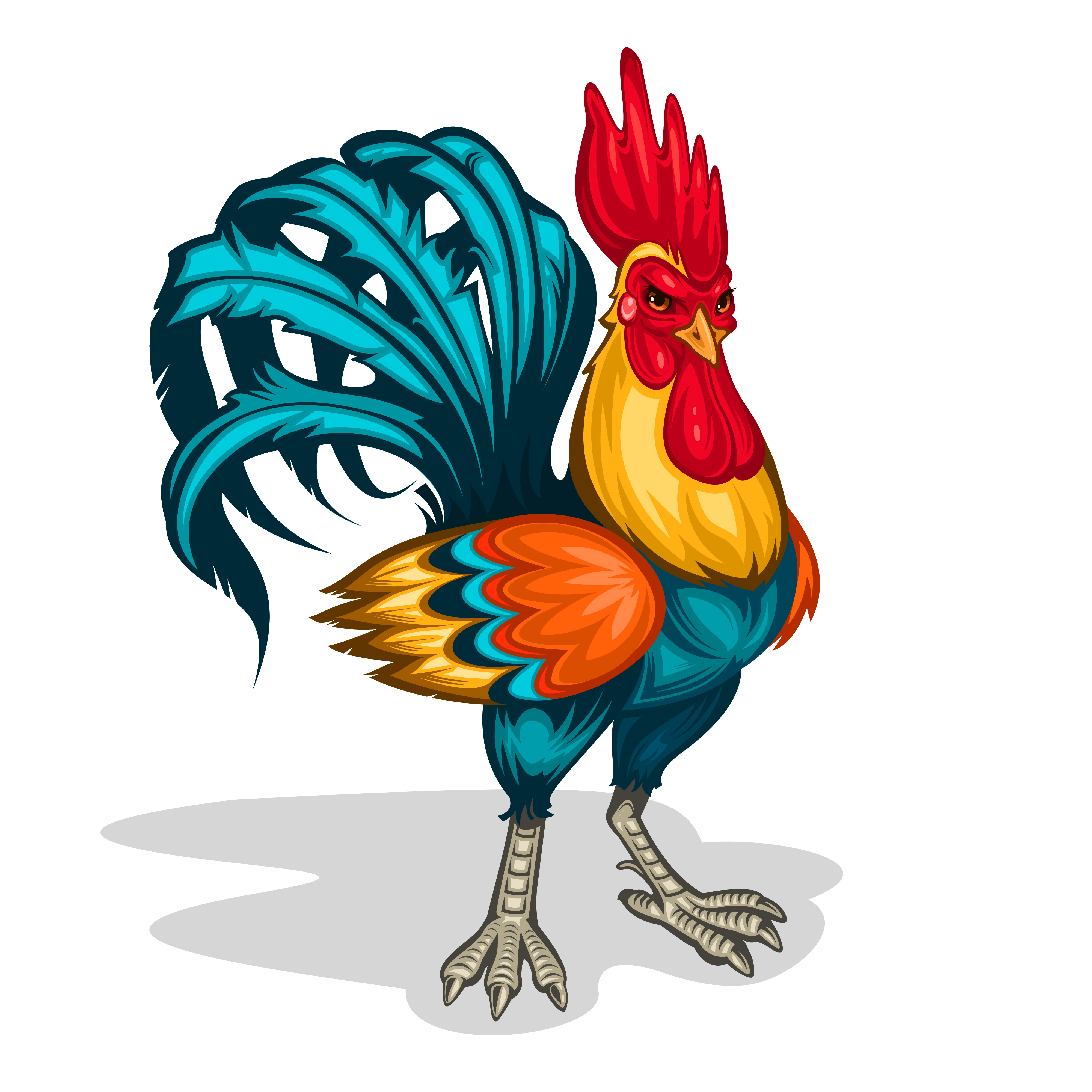 Vector illustration of a rooster - Download Free Vector Art, Stock