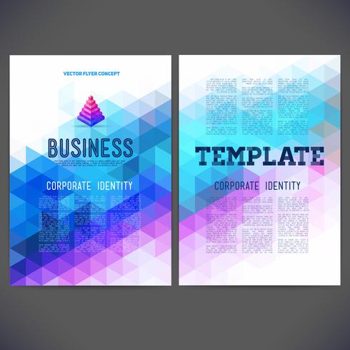 Abstract vector template design, brochure, Web sites, page, leaflet, with colorful geometric triangular backgrounds