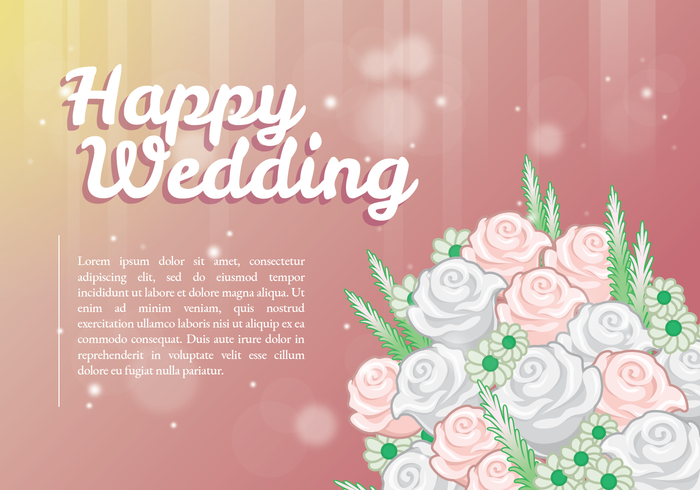 Happy Wedding Greetings Design vector