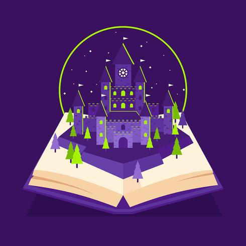 Wizard School Castle Pop Up Book vector