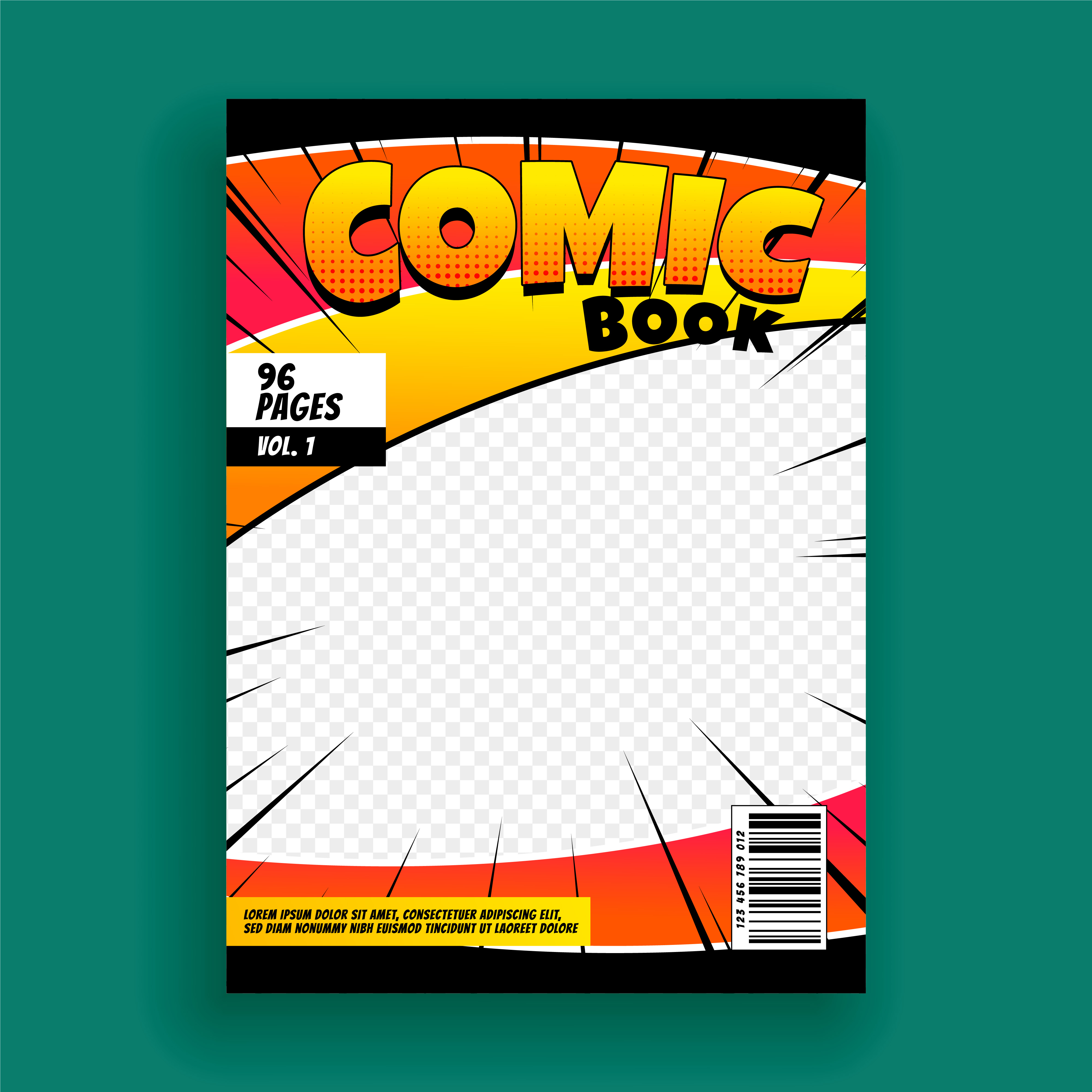 Blank Comic Book Cover Template