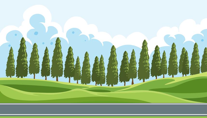 Un hermoso paisaje natural. vector