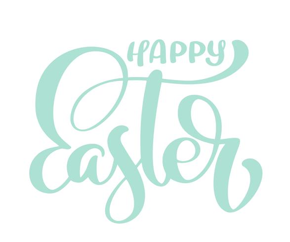 Happy Easter lettering card vector