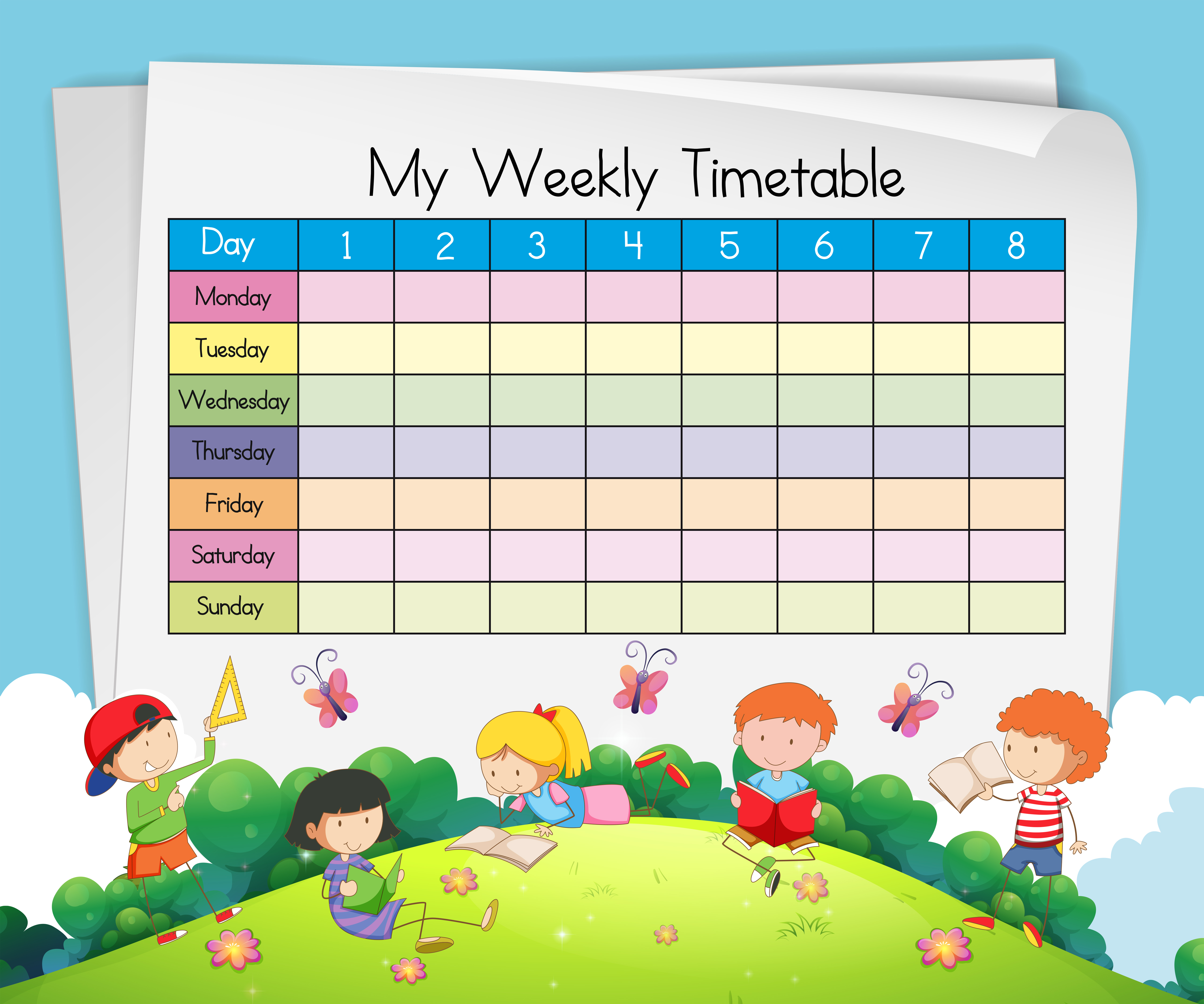 A week it is also. Timetable. weekly timetable. timetable for a week. проект my timetable.