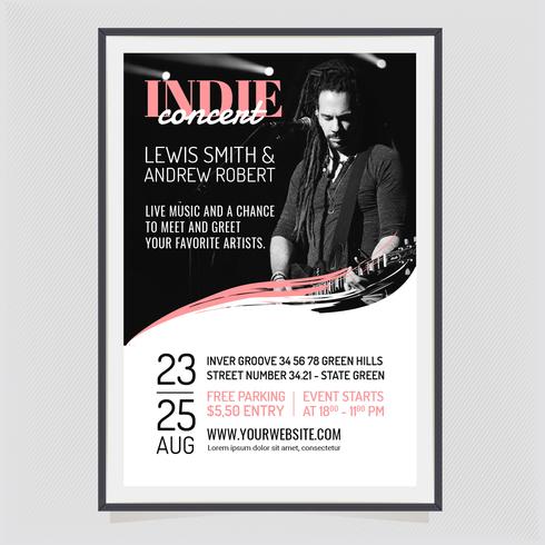 Vector Indie Concert Poster