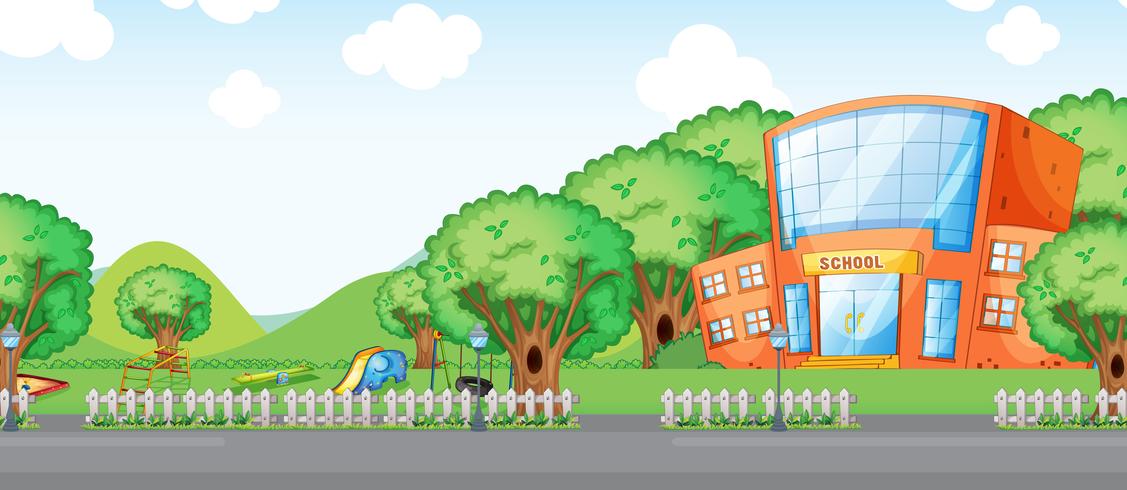 A school building background vector