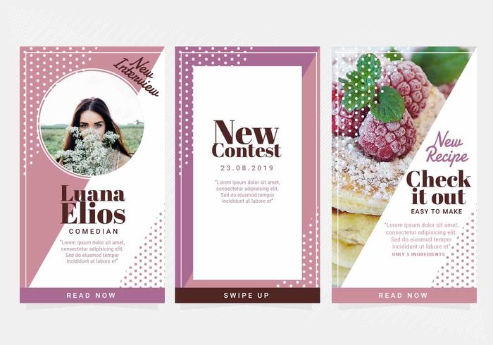 Vector Instagram Stories Templates