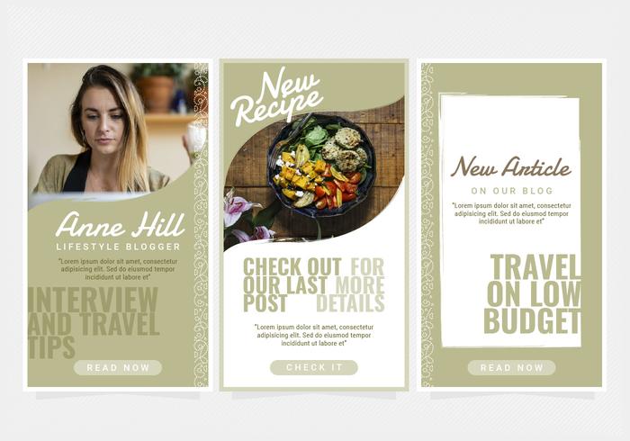 Vector Instagram Stories Templates
