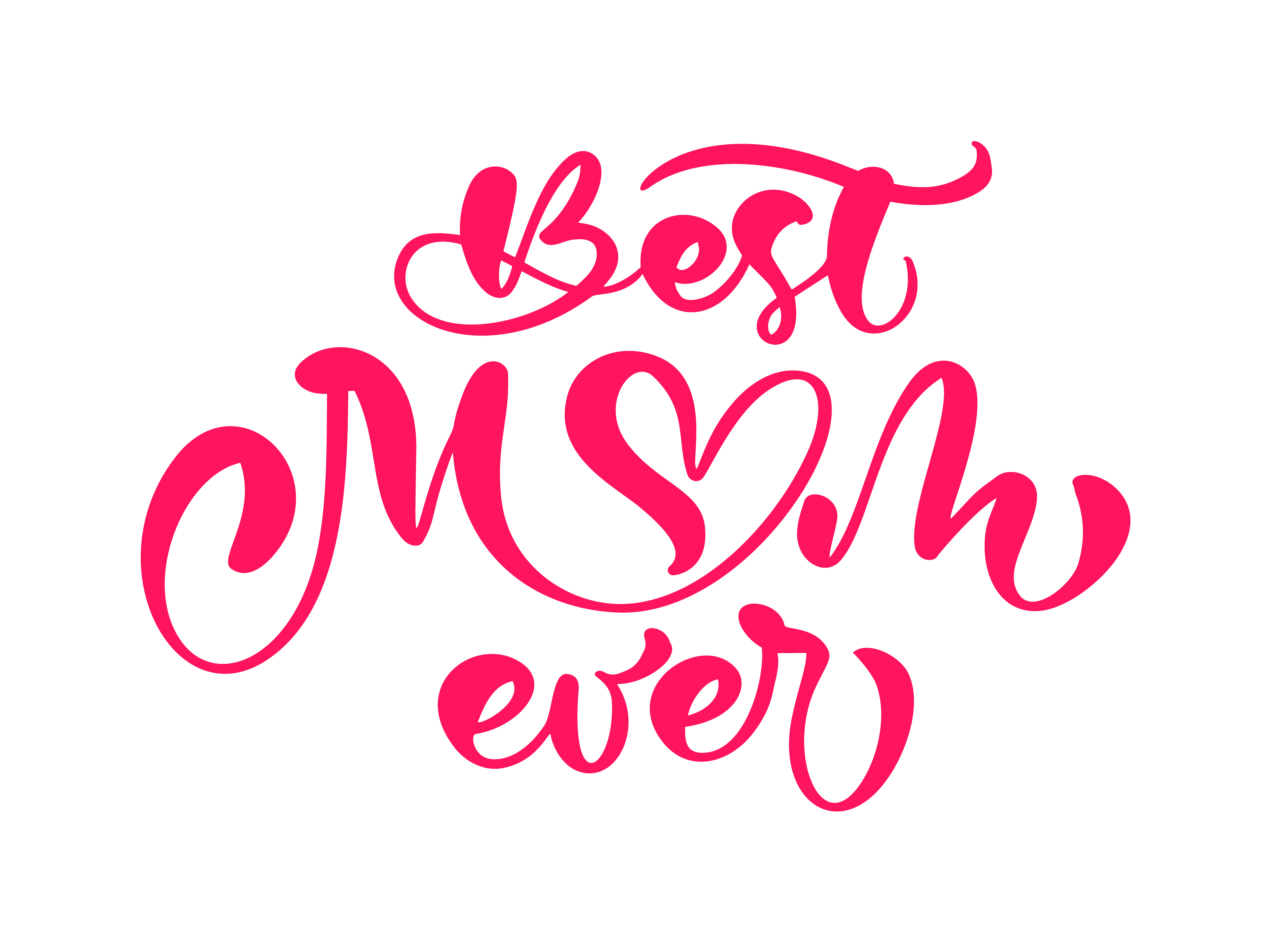Download Red quote "Best mom ever" - Download Free Vectors, Clipart ...
