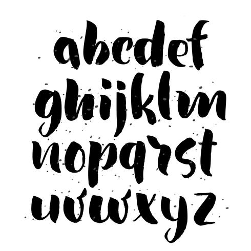 Brush Style Hand Drawn Alphabet vector