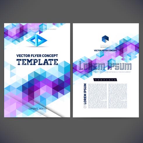 Abstract vector template design, brochure, Web sites, page, leaflet, with colorful geometric triangular backgrounds