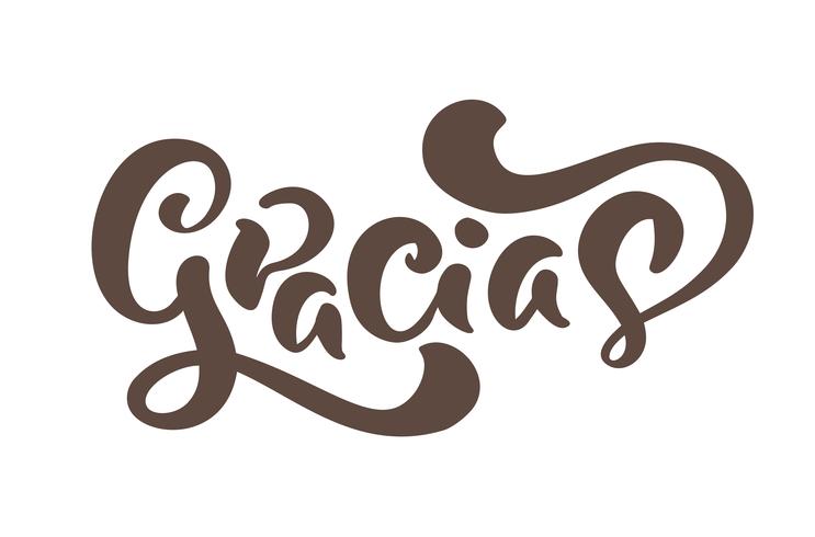 Download Gracias Vector texto en español Gracias. Ilustración de ...