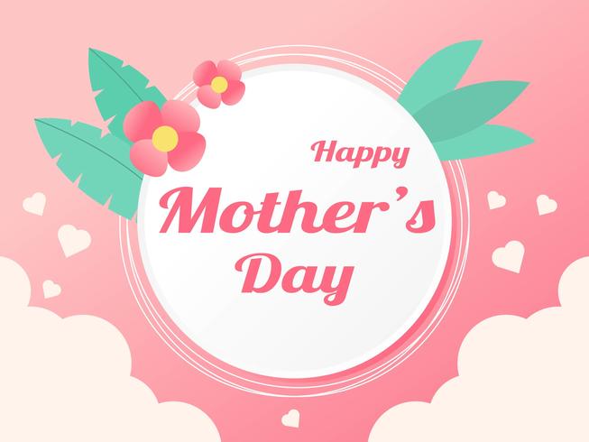 Hermoso feliz dia de las madres vector