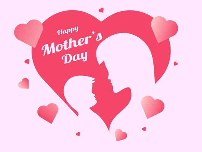 Hermoso feliz dia de las madres vector