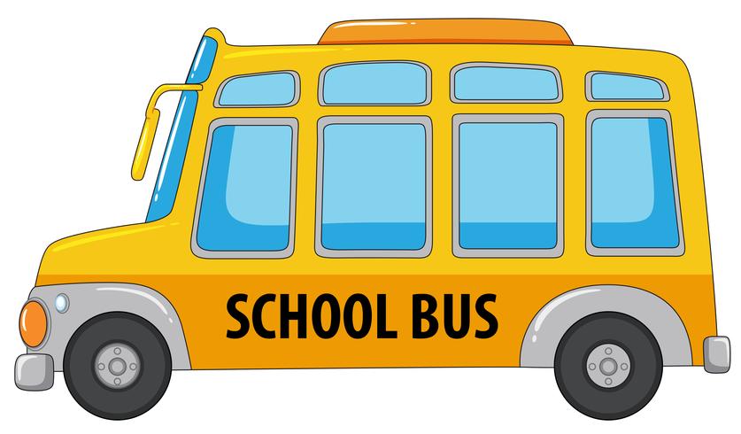 A school bus on white background vector