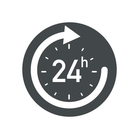 Icono de 24h vector