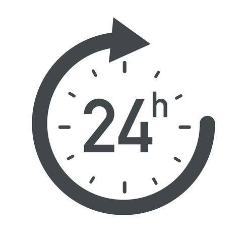 Icono de 24h vector