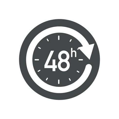 48h icon. vector