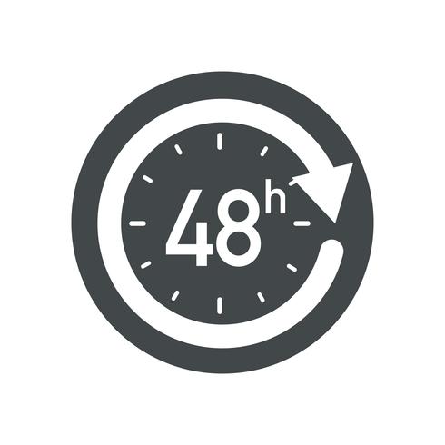 Icono de 48h. vector