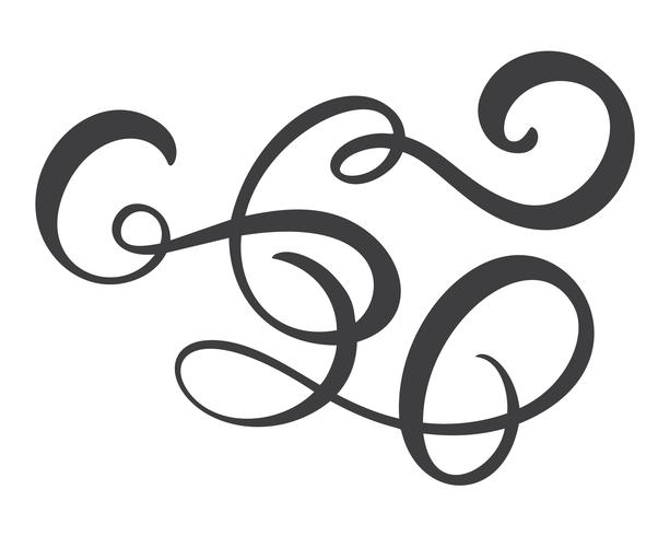Vintage line elegant dividers, swirls,  corner decorative ornament vector