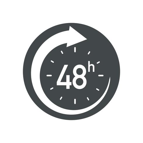 48h icon. vector