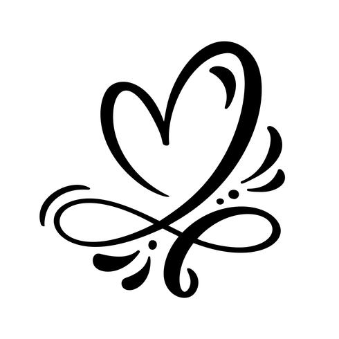 Heart love sign Vector illustration