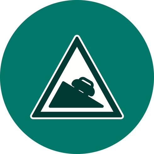 Vector Dangerous descent Icon