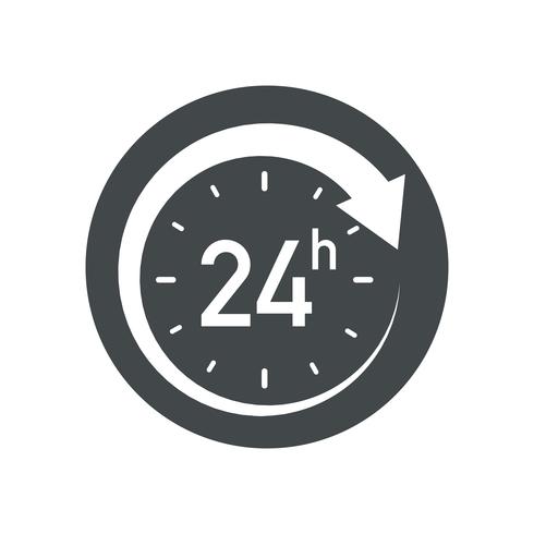 Icono de 24h vector