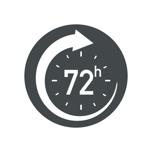 72h icon. vector