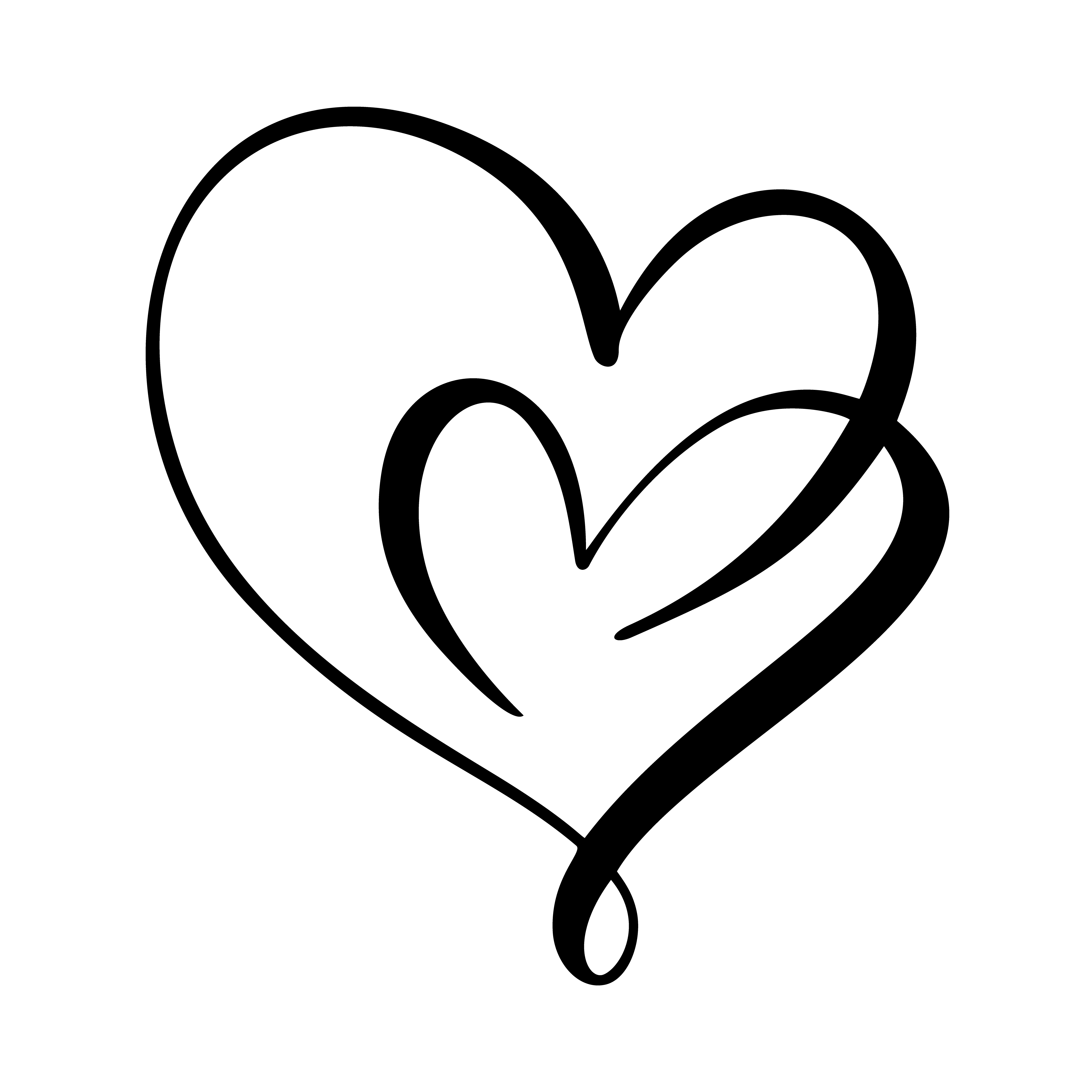 Download Calligraphic love heart sign - Download Free Vectors ...