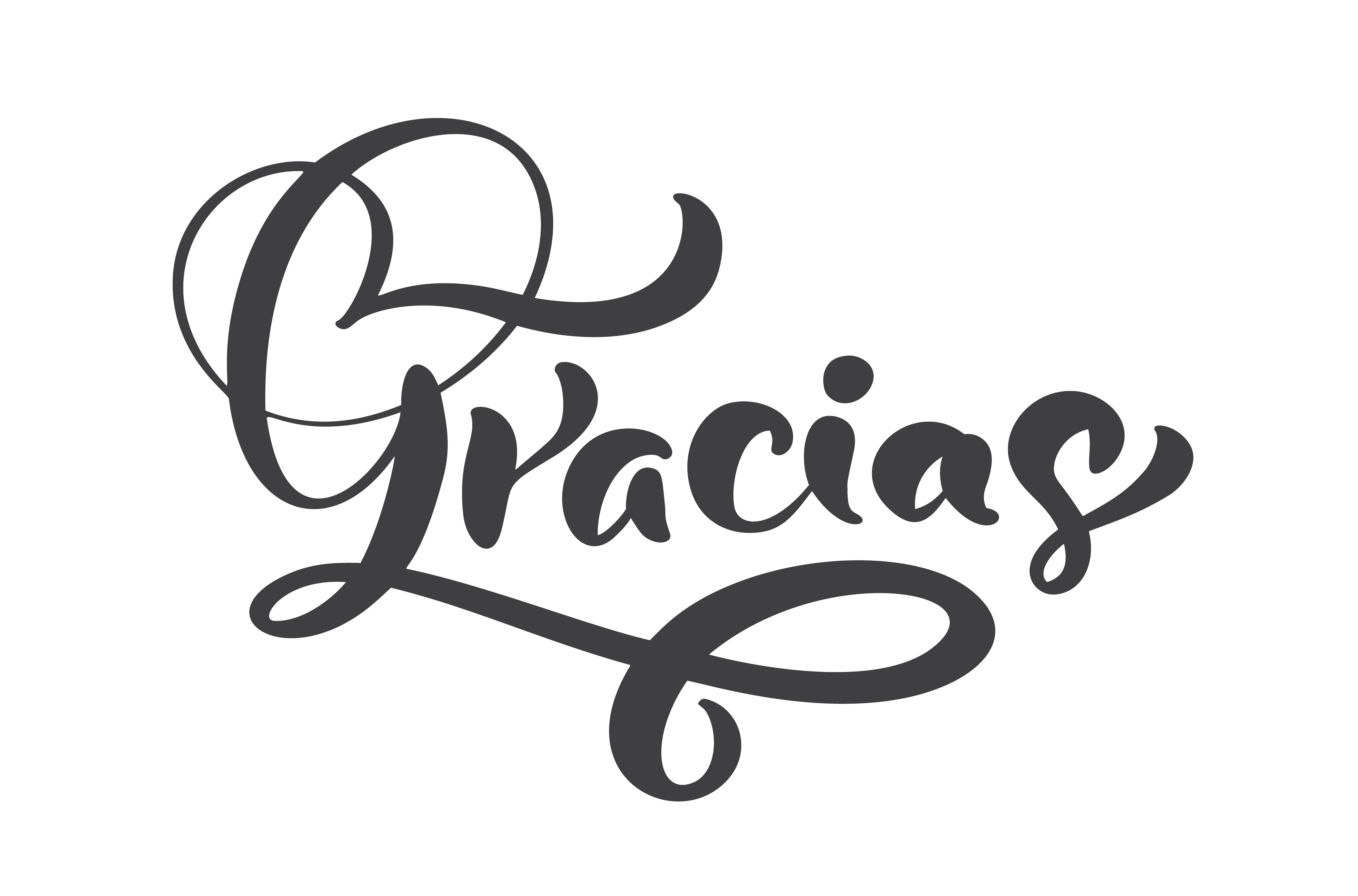 "Gracias" hand written lettering 375388 Vector Art at Vecteezy