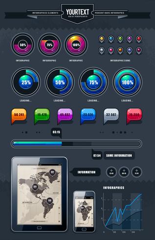 Vector set of infographics elements