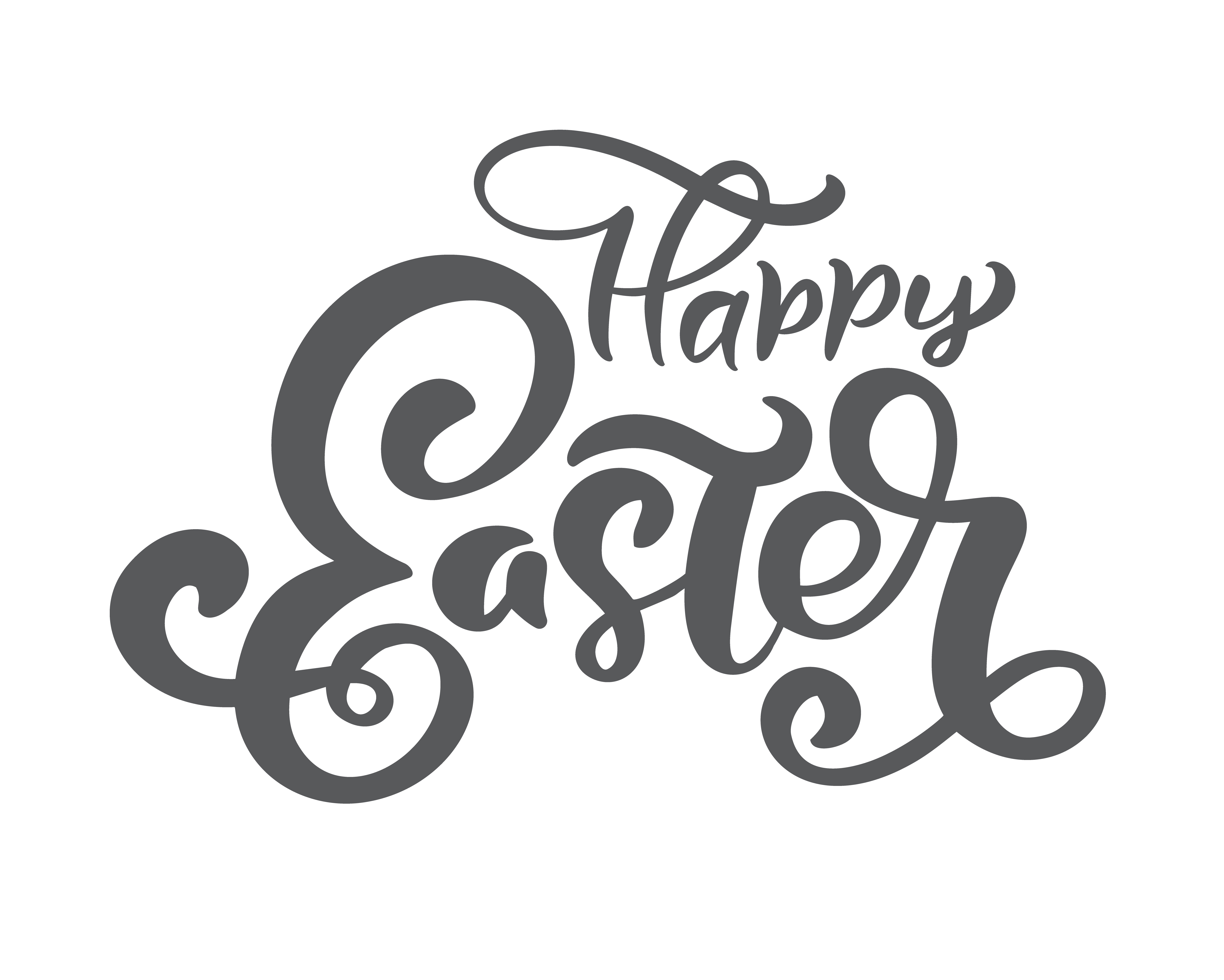 Hand drawn happy Easter calligraphy  lettering  375432 