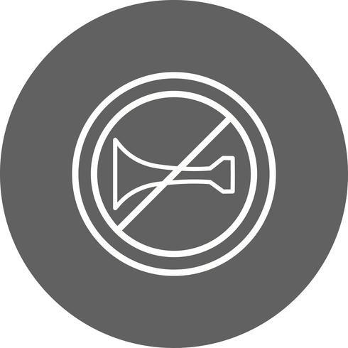 Vector Audible warning devices prohibited Icon