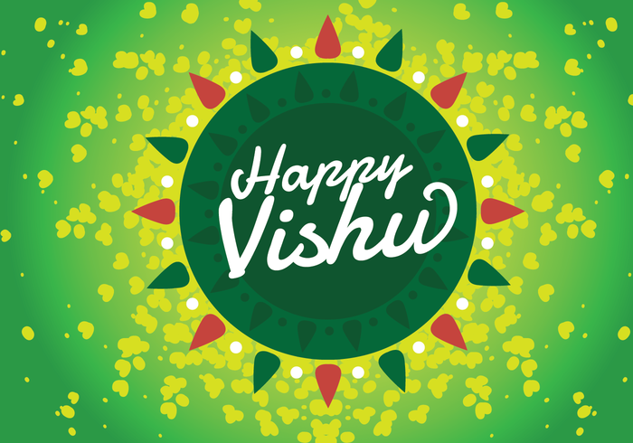 Happy Vishu Poster Design vector