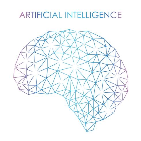 Ilustración del concepto de inteligencia artificial. vector