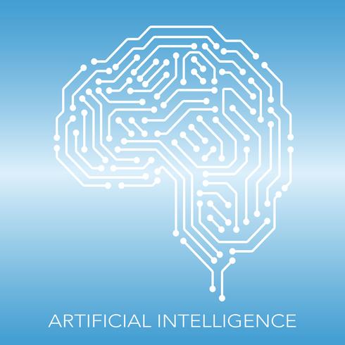 Ilustración del concepto de inteligencia artificial. vector