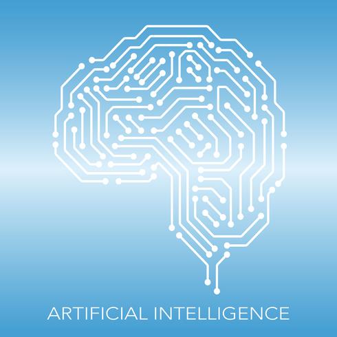 Artificial Intelligence concept illustration.  vector