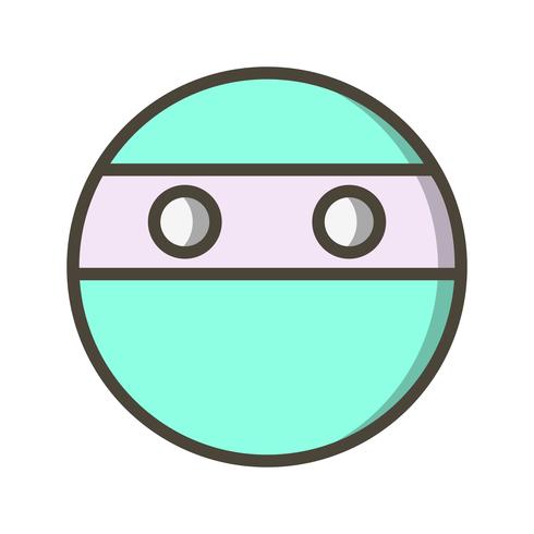 Icono de vector de emoji ninja