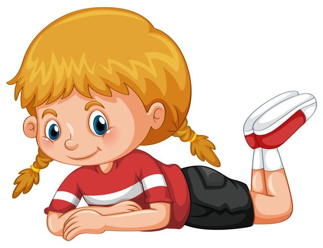 Little girl with happy face vector