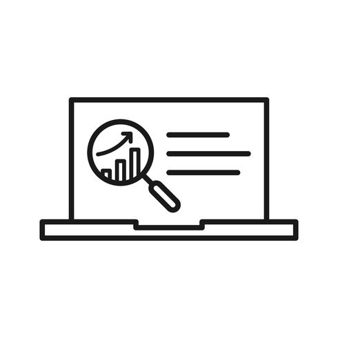 Digital Analysis SEO Line Icons vector