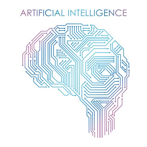 Ilustración del concepto de inteligencia artificial. vector