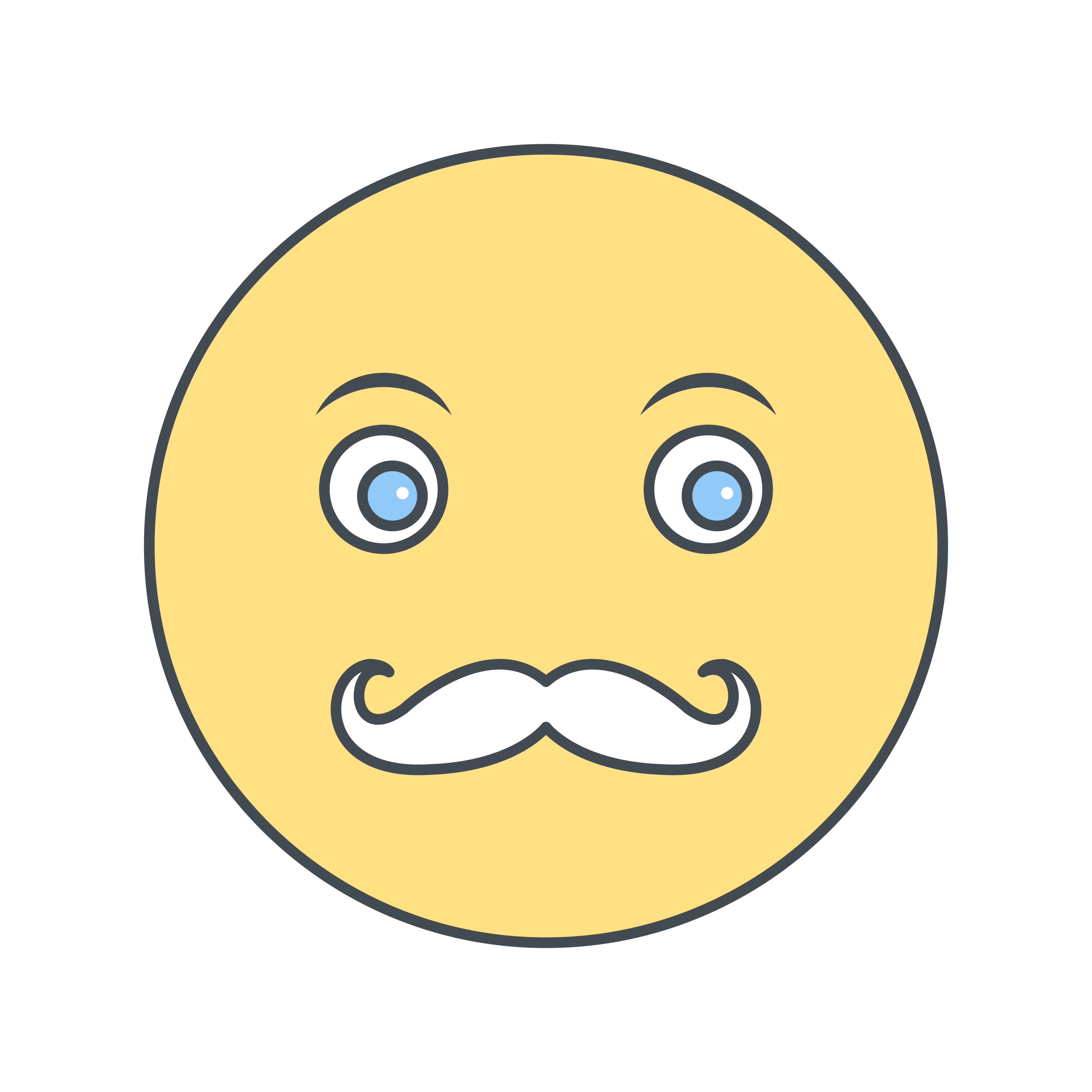 Moustache Emoji Vector Icon Sign Icon Vector Illustration For Personal And ...