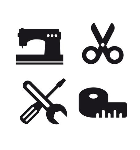 Craft logo business idea. Tool of design vector