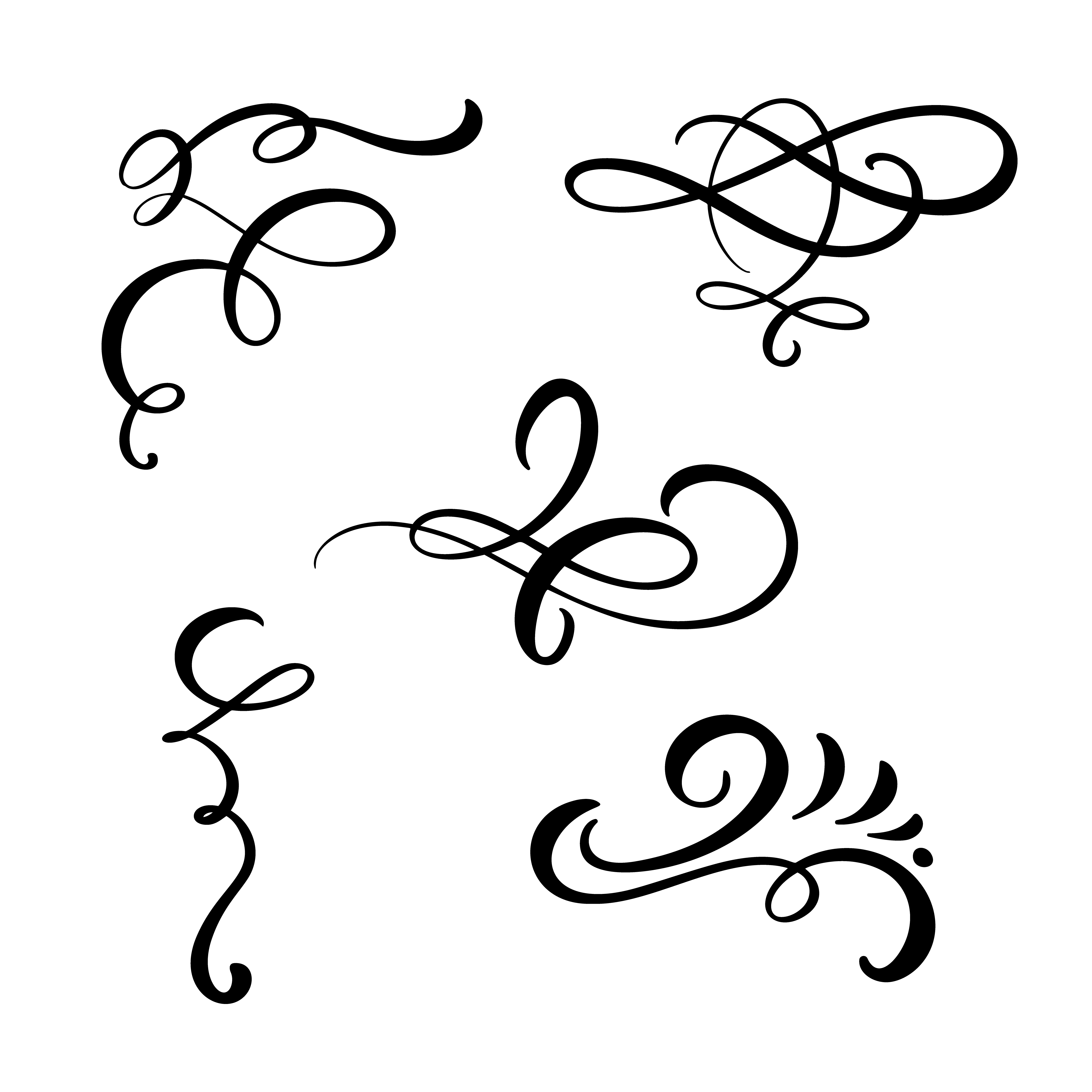 Download Set of Elegant vintage divider, swirl, or corner ...